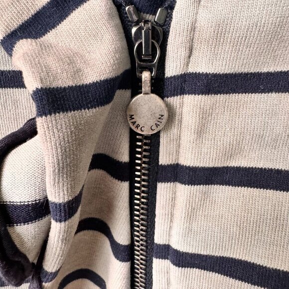 Marc Cain Sports Y2K Beige Striped Zippered Blazer Jacket - Picture 5 of 8